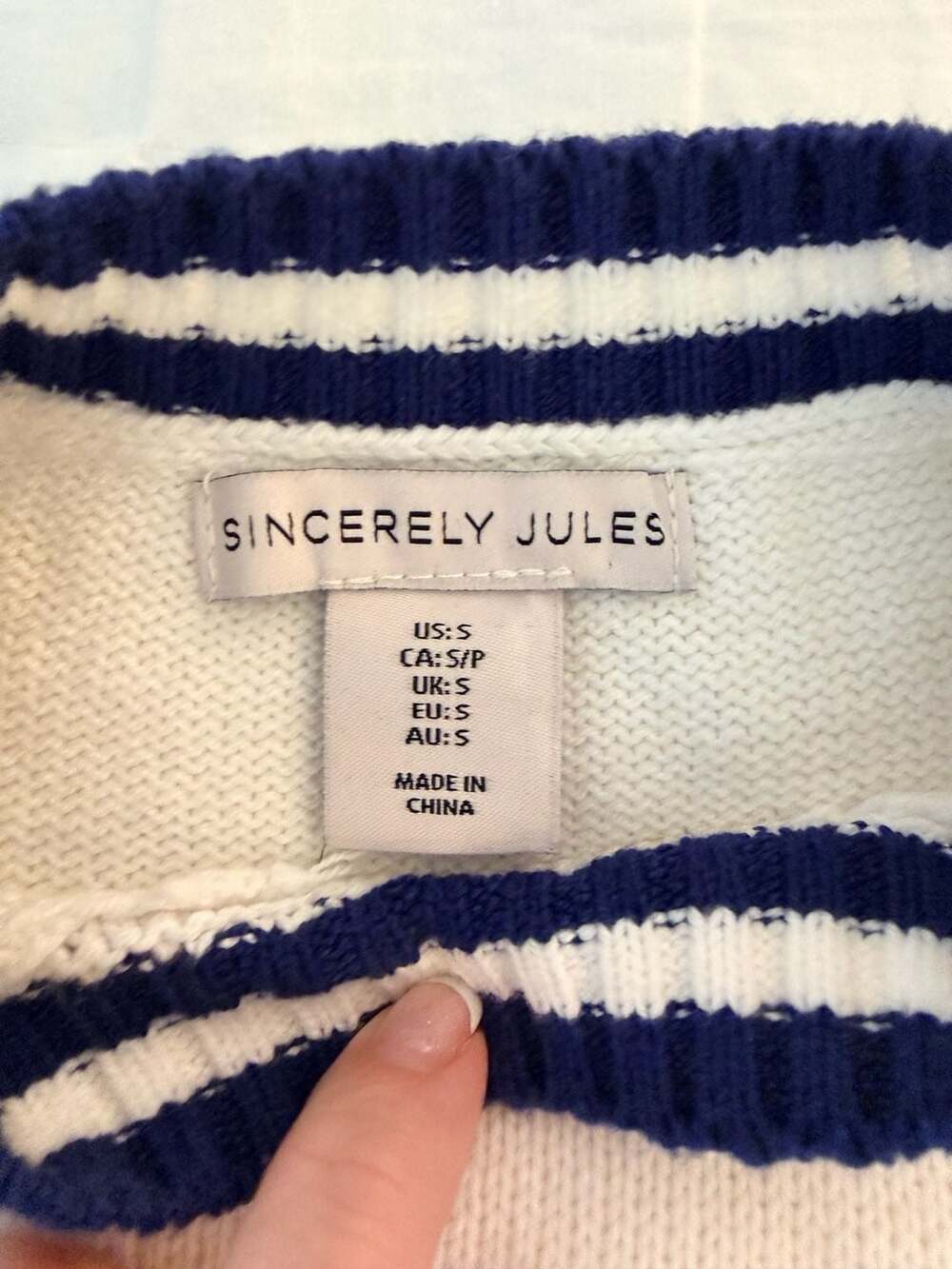 Sincerely Jules Pickleball Social Club Cropped Knit Sweater Size Small Preppy - Picture 2 of 5